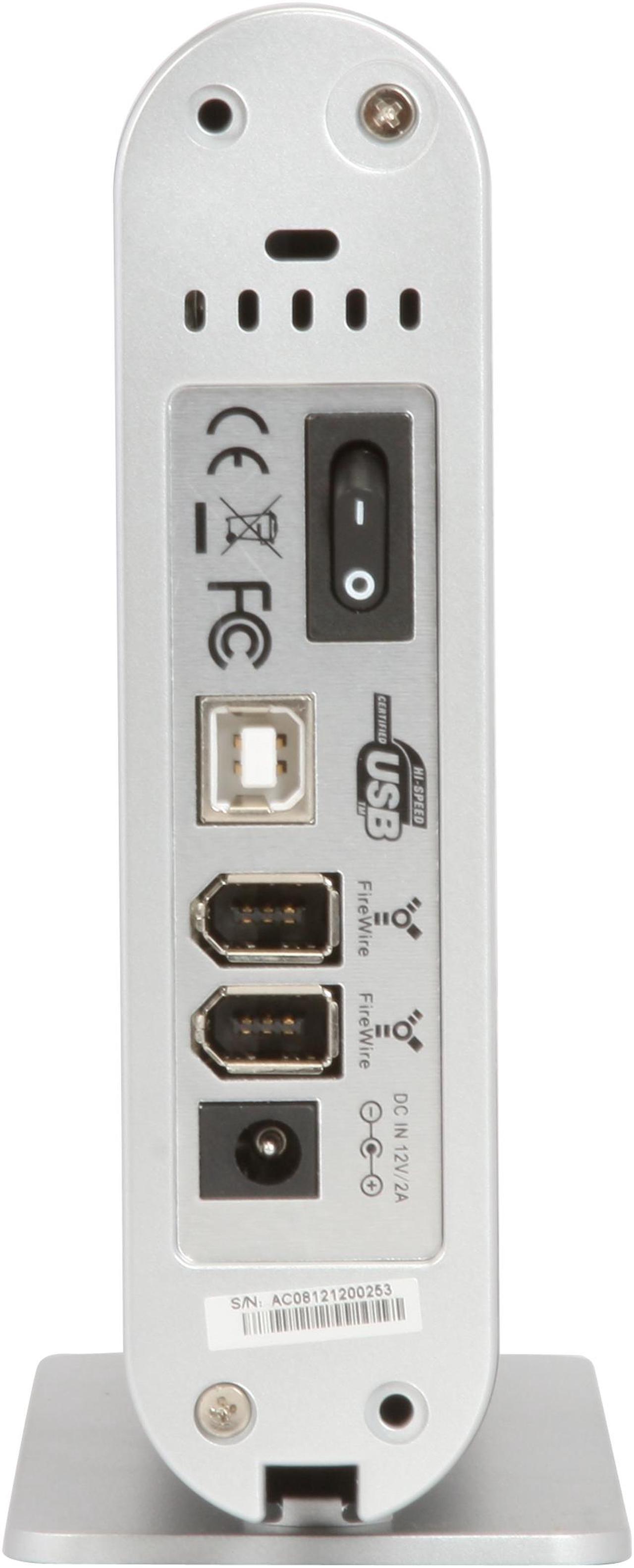 Alt view image 4 of 5 - acomdata SMBXXXU2FE-BLK 3.5" Obsidian Black USB & Firewire External Enclosure