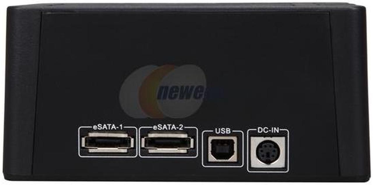 Alt view image 4 of 5 - Sharkoon SATA QuickPort Duo 2.5" & 3.5" Black SATA 1 x USB 2.0 / 2 x eSATA Hard Drive Docking