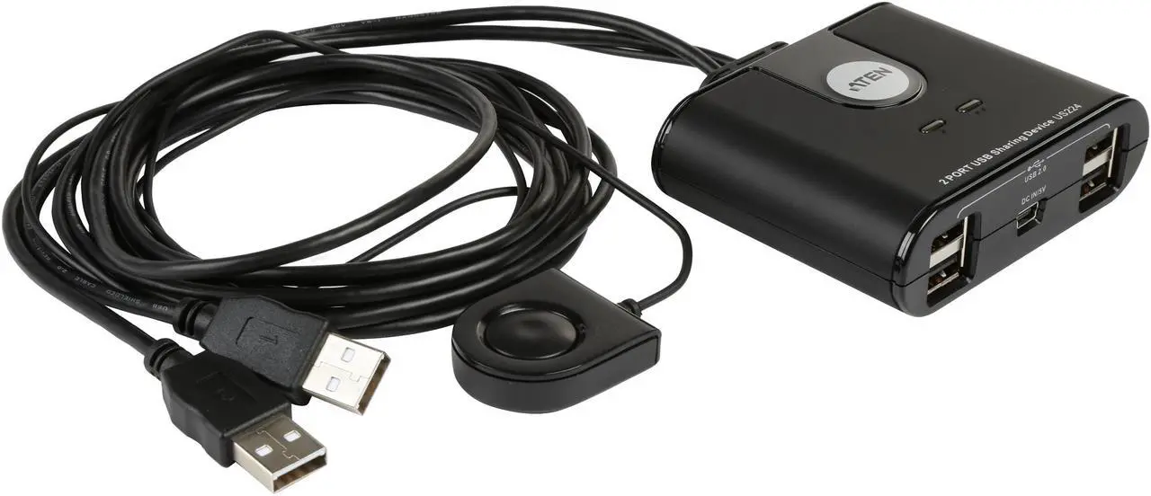 Alt view image 3 of 4 - ATEN US224 2-Port USB Peripheral Sharing Device