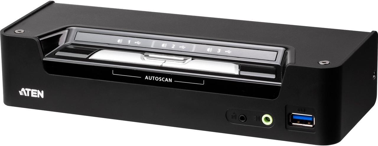 Main image of ATEN 4K 3-Port USB-C and DisplayPort KVM Switch / Hybrid KVMP Switch (CS1953)