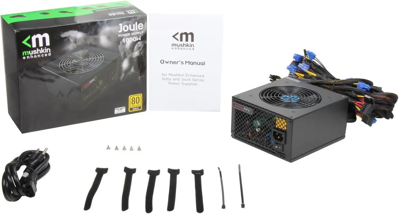 Alt view image 7 of 7 - Mushkin Enhanced MKNPSJL1000 1000 W ATX12V v2.3 80 PLUS GOLD Certified Active PFC Power Supply