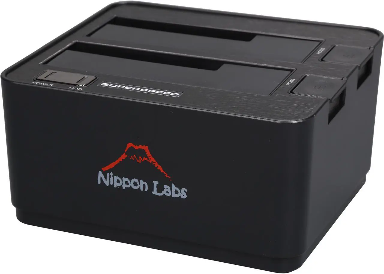 Main image of Nippon Labs NL-ST0022A 2.5" & 3.5" SATA I/II/III USB 3.0 2-Bay Hard Drive Docking Station, Beige - OEM