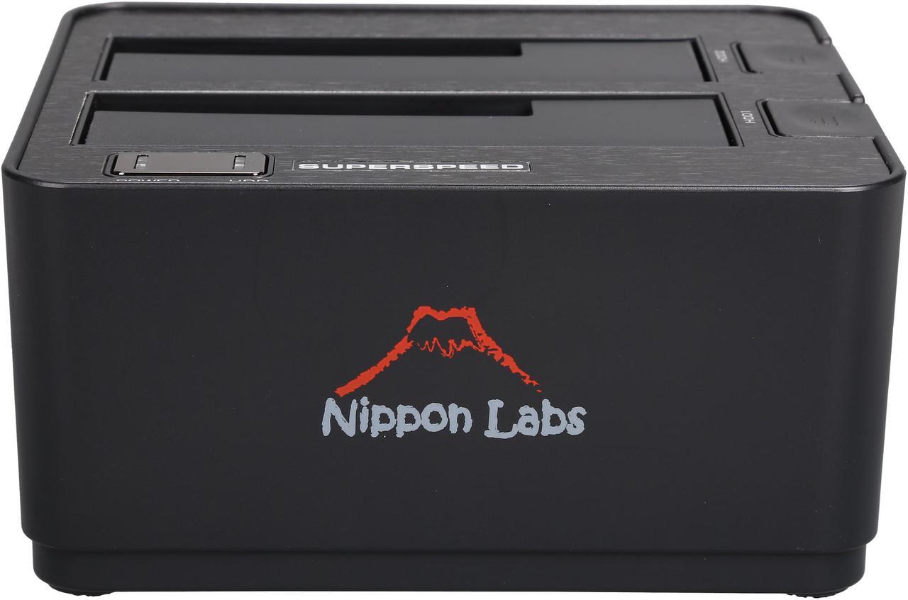 Alt view image 3 of 6 - Nippon Labs NL-ST0022A 2.5" & 3.5" SATA I/II/III USB 3.0 2-Bay Hard Drive Docking Station, Beige - OEM