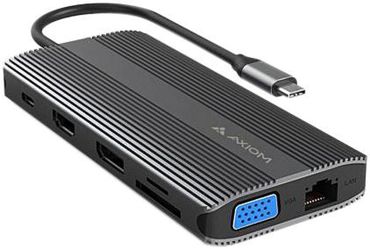 Axiom 12N1USBCHPV5CAXD-AX 12-in-1 USB-C Multiport Hub Adapter