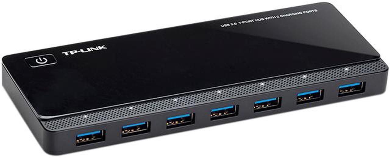 TP-Link Powered USB Hub 3.0 with 7 USB 3.0 Data Ports and 2 Smart Charging USB Ports. Compatible with Windows, Mac, Chrome & Linux OS, with Power On/Off Button, 12V/4A Power Adapter(UH720)