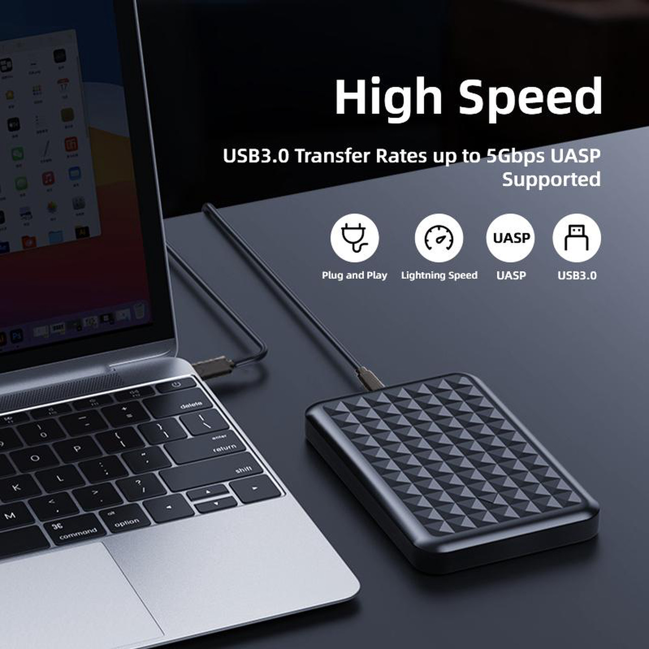 Open Box: KingSpec 2.5 SSD Enclosure, Tool Free 2.5 SATA Adapter USB 3.1 Gen 2 10Gbps with USB Type C - Newegg.com - Open Box condition - Image 19