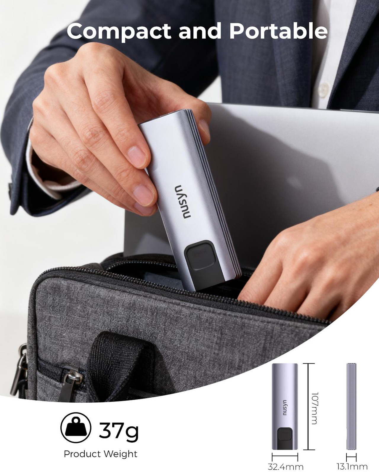 Open Box: Nusyn NSE20 10Gbps M.2 NVMe/SATA SSD Enclosure,USB-C External Hard Drive Case, Tool-Free Installation, Plug & Play, Aluminum Housing, Compatible with Windows, Mac, Linux, iOS & Android (NSE20GRK) - Newegg.com - Open Box condition - Image 13