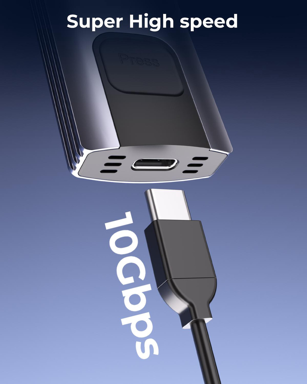 Open Box: Nusyn NSE20 10Gbps M.2 NVMe/SATA SSD Enclosure,USB-C External Hard Drive Case, Tool-Free Installation, Plug & Play, Aluminum Housing, Compatible with Windows, Mac, Linux, iOS & Android (NSE20GRK) - Newegg.com - Open Box condition - Image 10