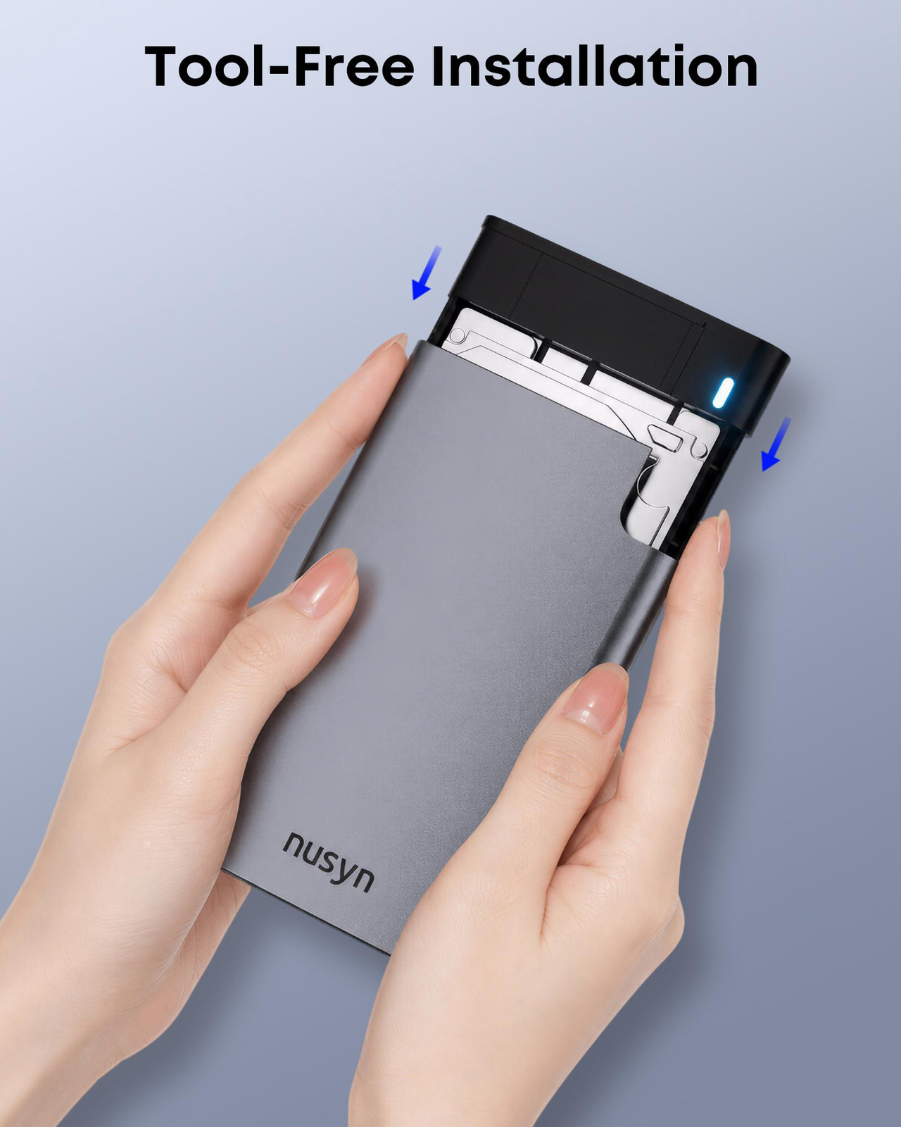 Open Box: Nusyn NSE22 6Gbps 2.5inch Hard Drive Enclosure USB C to SATA III 5Gbps, USB-C External Hard Drive Case - Newegg.com - Open Box condition - Image 10