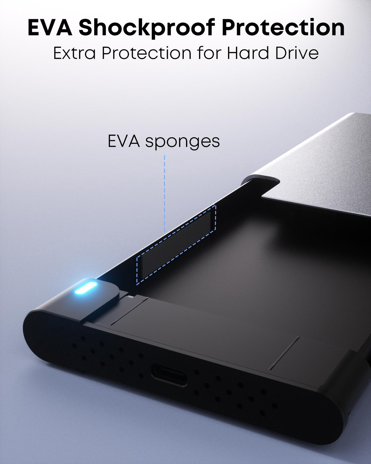 Open Box: Nusyn NSE22 6Gbps 2.5inch Hard Drive Enclosure USB C to SATA III 5Gbps, USB-C External Hard Drive Case - Newegg.com - Open Box condition - Image 13