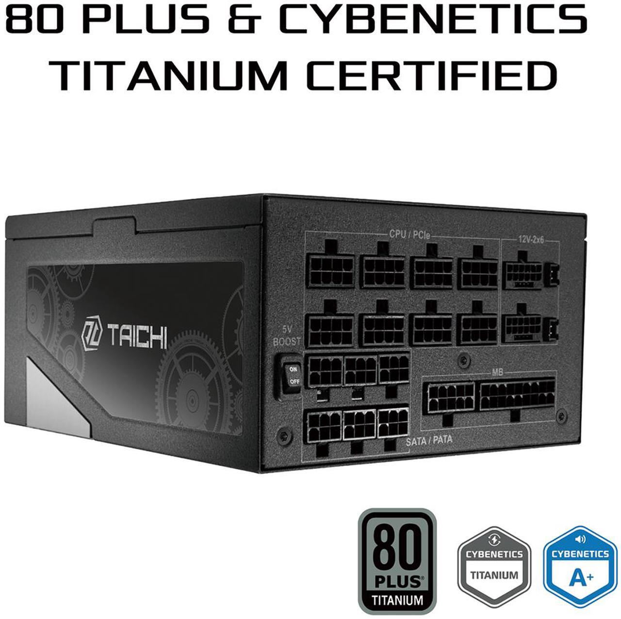 Alt view image 3 of 10 - ASRock Taichi TC-1650T 1650W 80 PLUS TITANIUM & Cybenetics TITANIUM Full Modular Power Supply, ATX3.1 & PCIe5.1 Ready with Dual Color 12V-2x6 Cables(2pcs), 10 Years Warranty