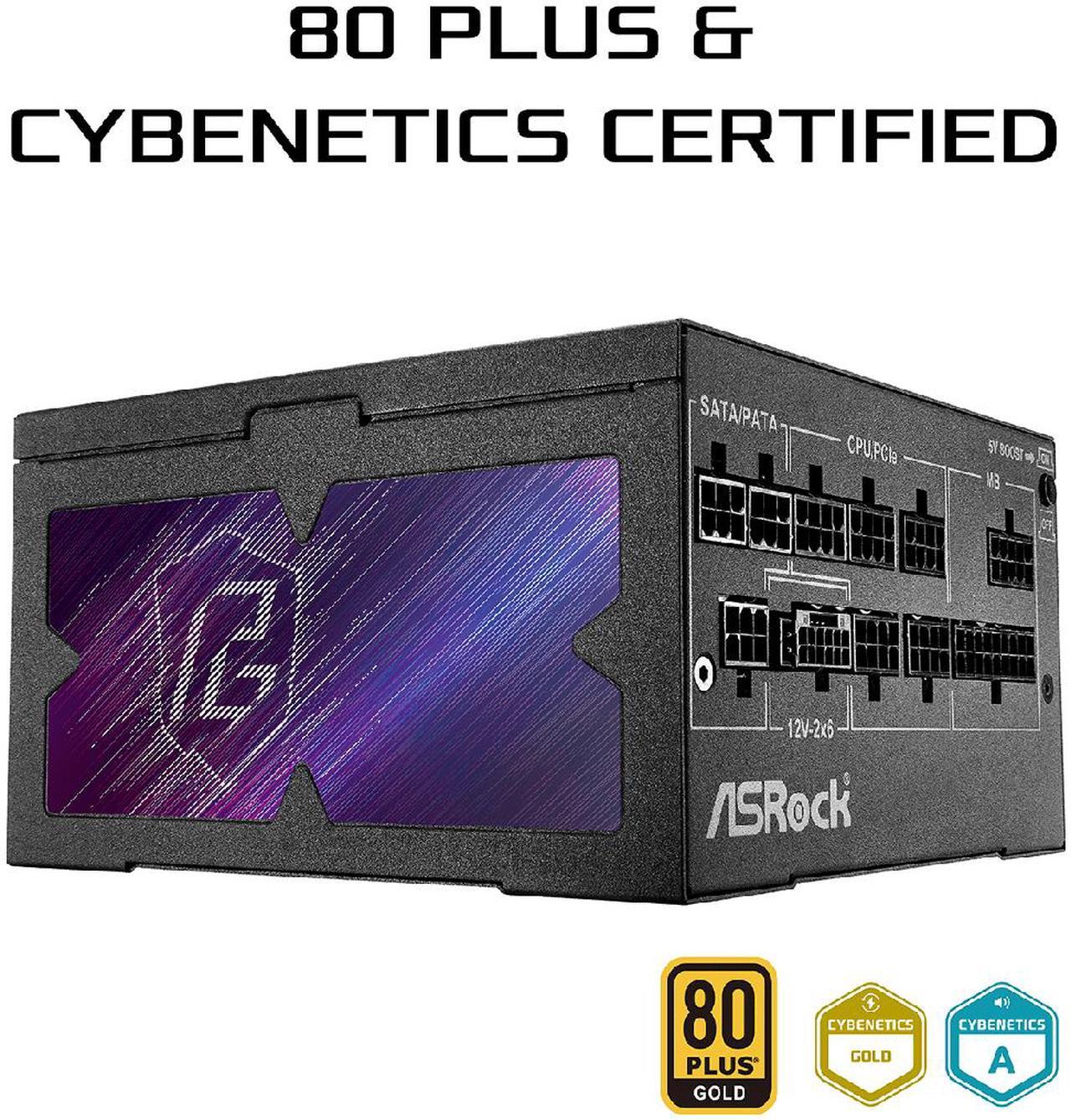 Alt view image 3 of 10 - ASRock Phantom Gaming PG-1000G 1000W 80 PLUS GOLD & Cybenetics GOLD Full Modular Power Supply, ATX3.1 & PCIe5.1 Ready with Dual Color 12V-2x6 Cable, 10 Years Warranty