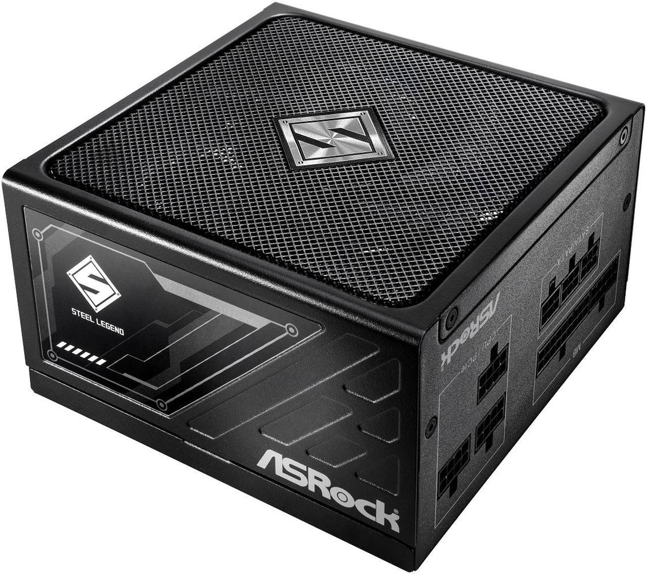 Alt view image 2 of 10 - ASRock Steel Legend SL-650G 650W 80 PLUS GOLD & Cybenetics PLATINUM Full Modular Power Supply, ATX3.1 Ready, 10 Years Warranty