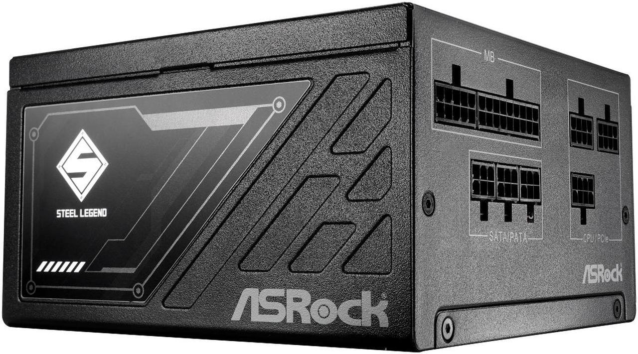 Alt view image 4 of 10 - ASRock Steel Legend SL-650G 650W 80 PLUS GOLD & Cybenetics PLATINUM Full Modular Power Supply, ATX3.1 Ready, 10 Years Warranty