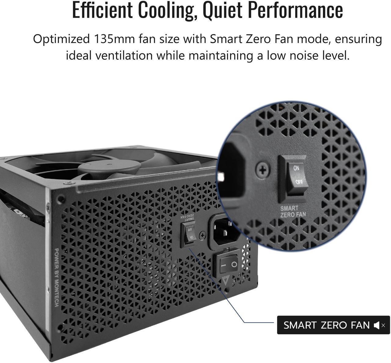 Alt view image 7 of 7 - MONTECH CENTURY II - 1200W High-End ATX Gaming Power Supply - 80 Plus Gold & Cybenetics Platinum - Fully Modular -  ATX 3.1 & PCIe 5.1 Ready with 12V-2x6 Cable - 10 Years Warranty