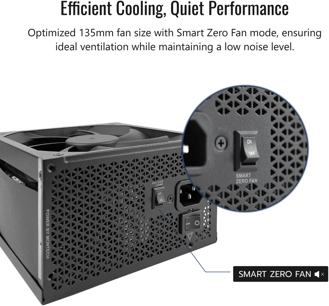 Open Box: MONTECH Century II - 650W High-End ATX Gaming Power Supply - 80 Plus Gold Efficiency - Fully Modular - ATX 3.1 & PCIe 5.1 Ready with 12V-2x6 Cable - Zero RPM Low - 10 Years Warranty - Newegg.com - Open Box condition - Image 13