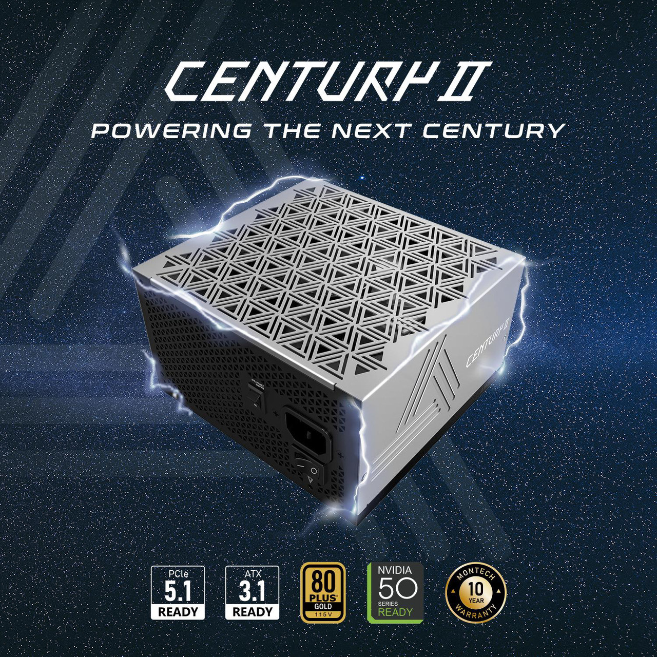 Open Box: MONTECH Century II - 650W High-End ATX Gaming Power Supply - 80 Plus Gold Efficiency - Fully Modular - ATX 3.1 & PCIe 5.1 Ready with 12V-2x6 Cable - Zero RPM Low - 10 Years Warranty - Newegg.com - Open Box condition - Image 10