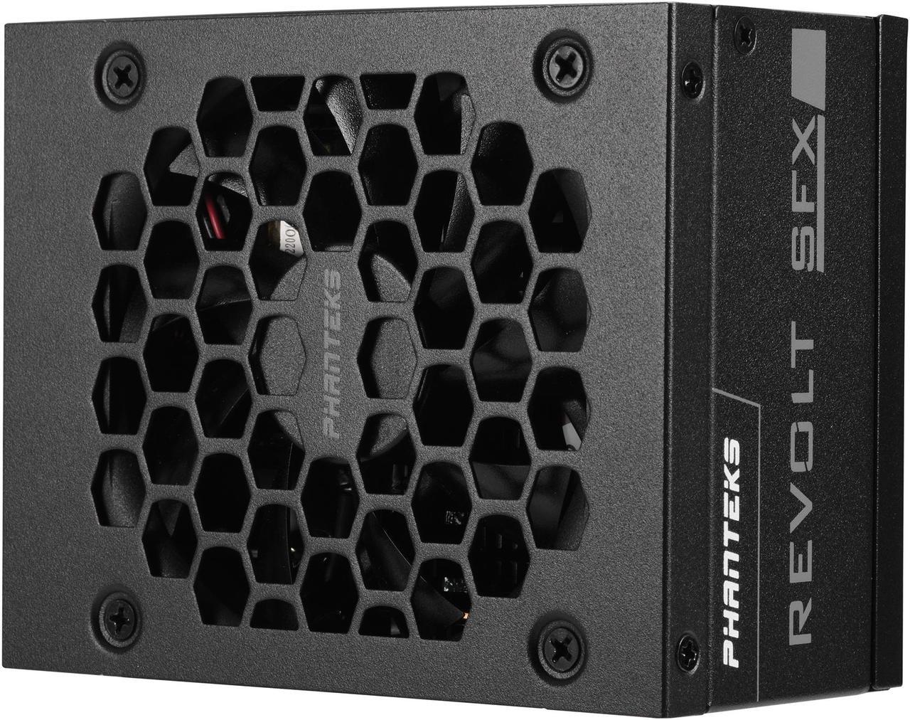 Alt view image 2 of 7 - Phanteks Revolt SFX 850W 80PLUS Platinum, Super Compact SFX form factor, ATX 3.0, PCIe 5.0 Power Supply, Fully Modular, Platinum-rated efficiency, Silent fan, Black
