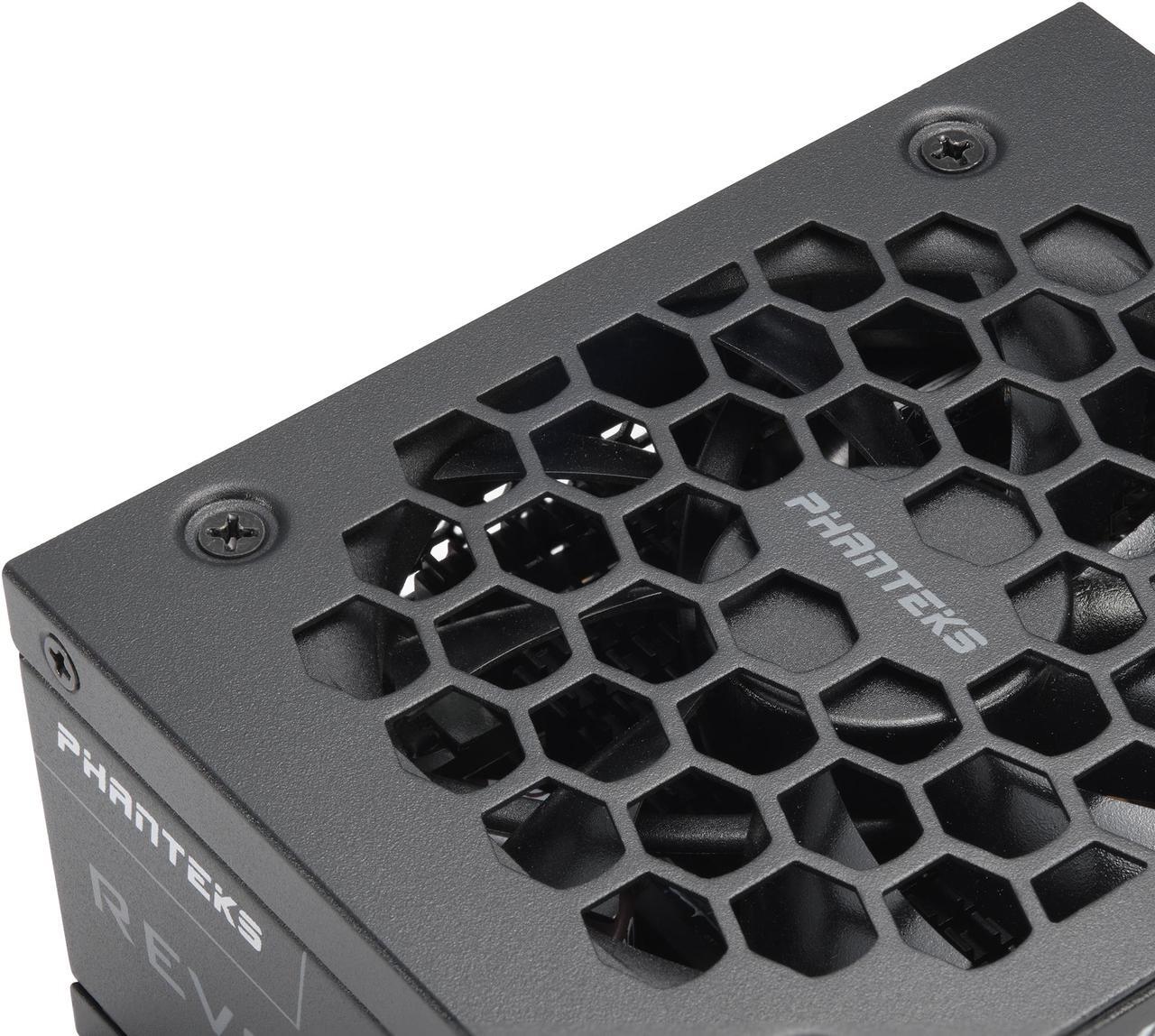 Alt view image 6 of 7 - Phanteks Revolt SFX 850W 80PLUS Platinum, Super Compact SFX form factor, ATX 3.0, PCIe 5.0 Power Supply, Fully Modular, Platinum-rated efficiency, Silent fan, Black