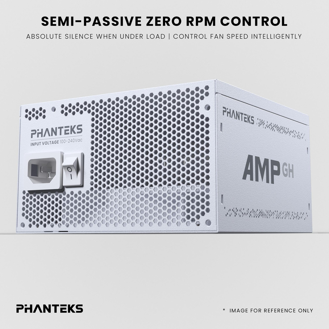 Open Box: Phanteks AMP GH 1200W Platinum Power Supply, ATX 3.1 and PCIe 5.1 Platform, Fully Modular Individual Cables, Silent Fanless mode, White. - Newegg.ca - Open Box condition - Image 10