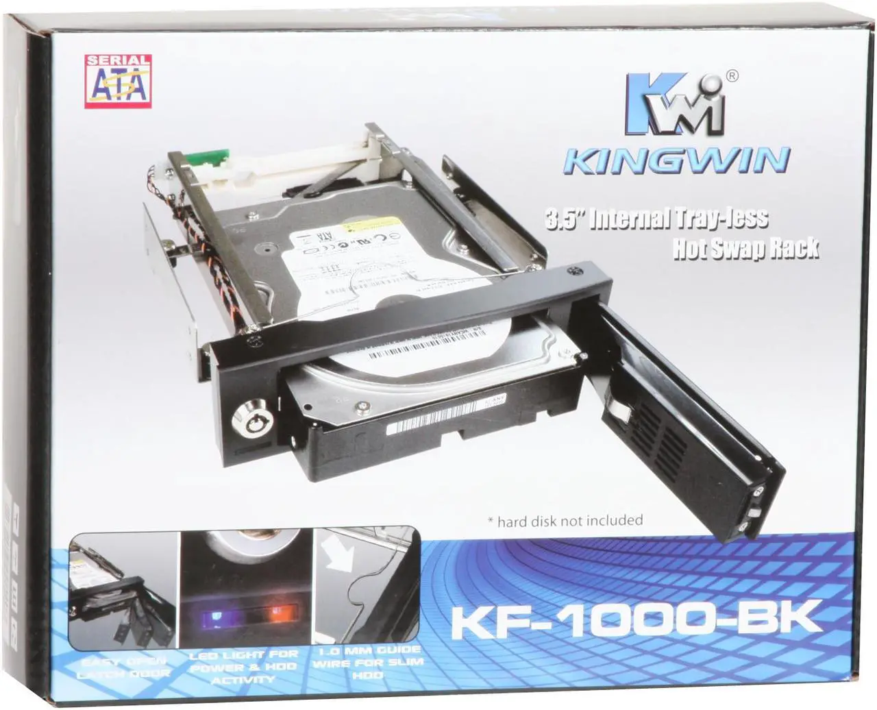 Alt view image 7 of 7 - KINGWIN KF-1000-BK 3.5" Internal hot swap rack