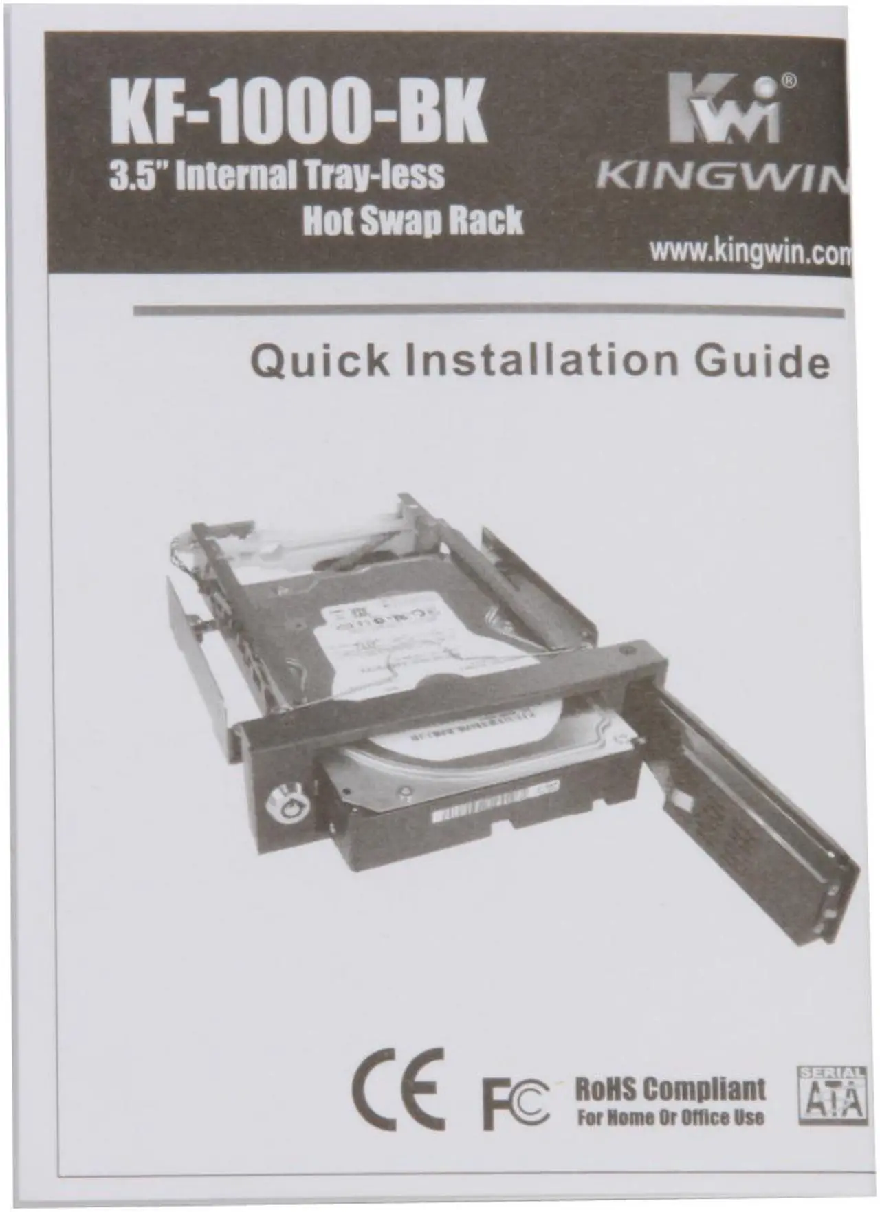 Alt view image 6 of 7 - KINGWIN KF-1000-BK 3.5" Internal hot swap rack