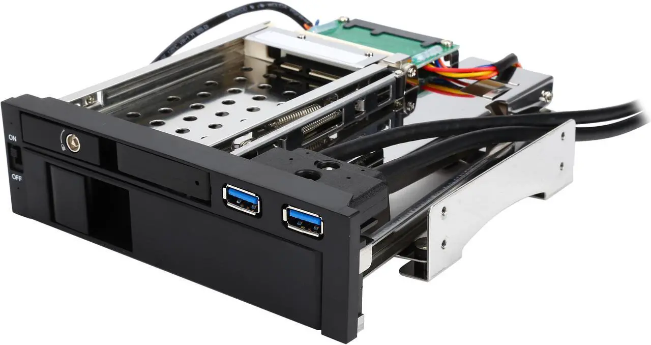 Main image of KINGWIN KF-256-BK Tray-Less Aluminum Mobile Rack For 1 x 2.5” HDD & 1 x 3.5” HDD+ USB3.0 HUB x 2