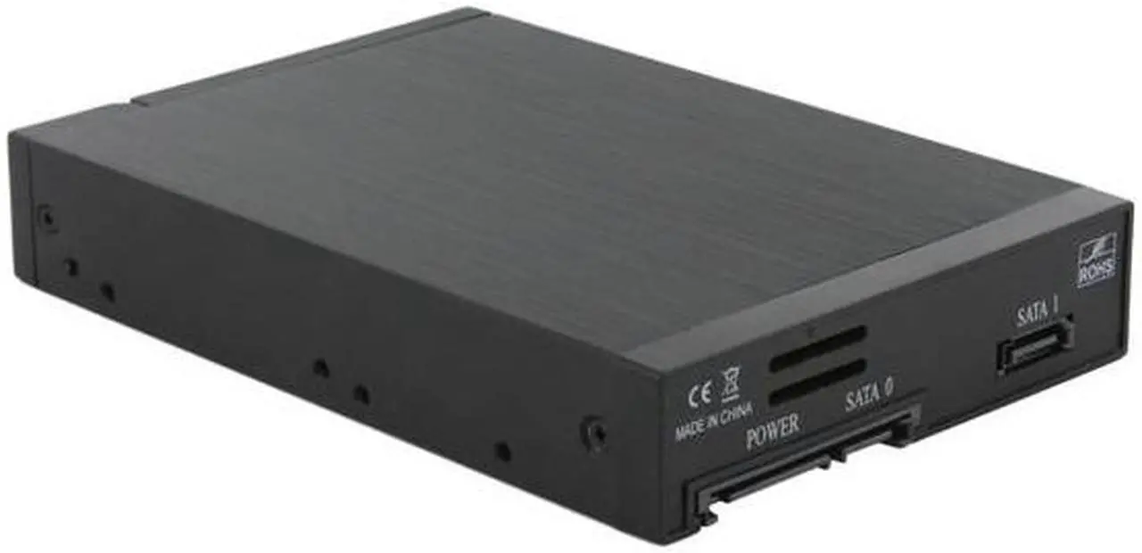 Alt view image 2 of 7 - SNT SNT-SATA2221B Dual 2.5" SATA SSD / HDD to 3.5" Bay Trayless Hot Swap Mobile Rack Backplane