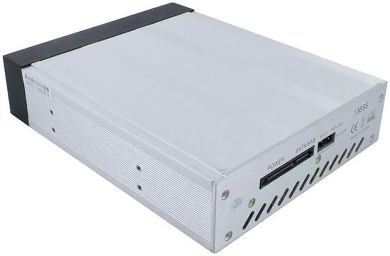 Alt view image 3 of 10 - SNT SNT-SAC136B 3.5" to 5.25" SAS/SATA Mobile Rack Hot-swap Aluminum Removable Hard Drive Kit w/ 80mm fan