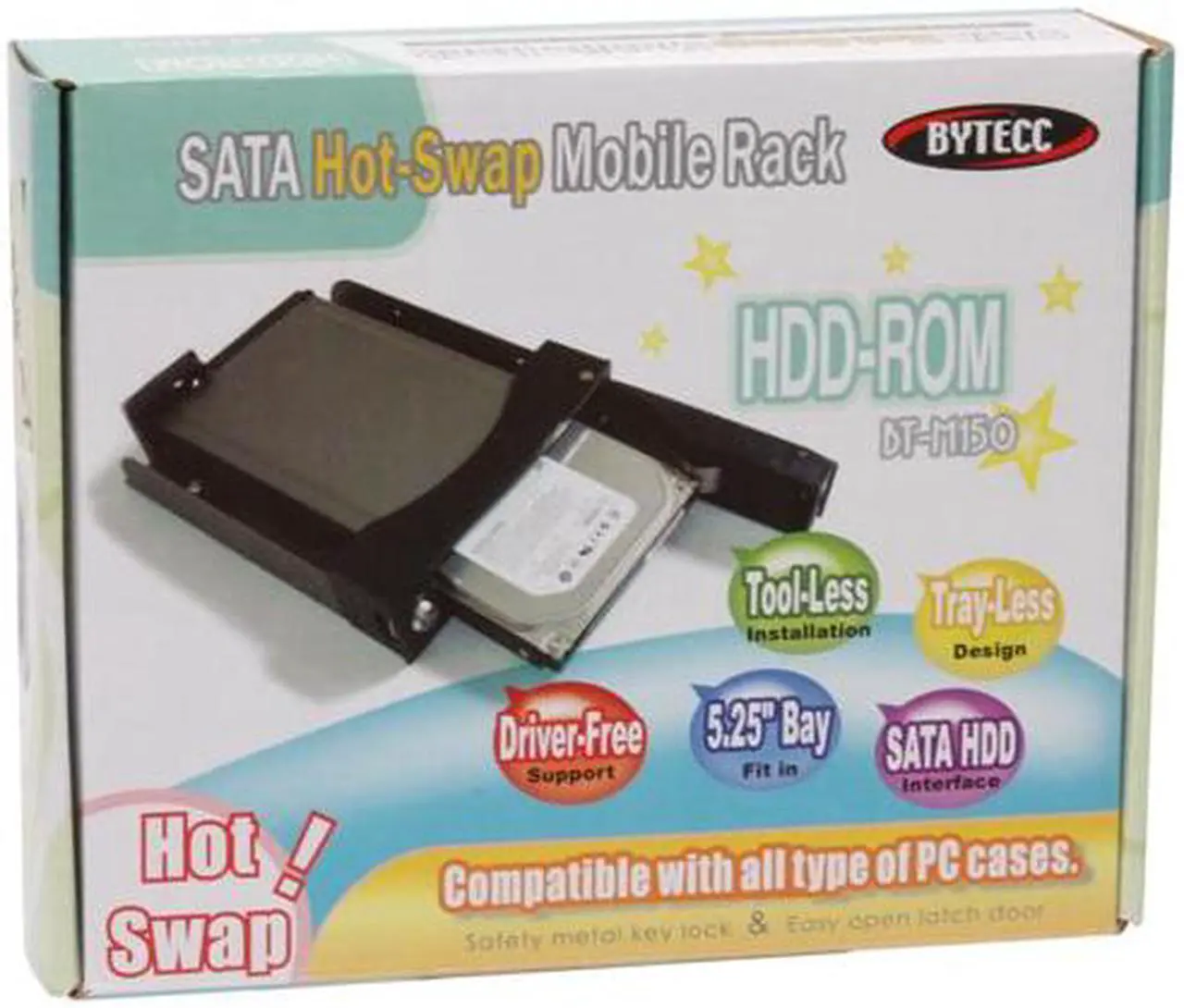 Alt view image 6 of 6 - BYTECC BT-M150BK SATA Hot-Swap Mobile Rack - Tray Less Design