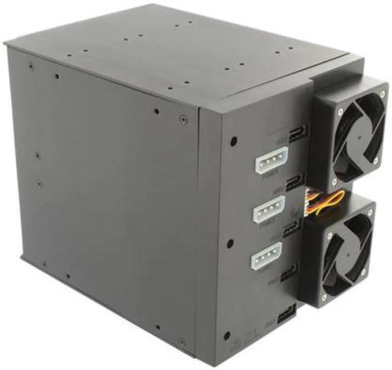 Alt view image 3 of 10 - SNT SNT-SAC3051TL 5 x 3.5" HDD in 3 x 5.25" Bay SAS/SATA Trayless Backplane Hot Swap RAID Cage
