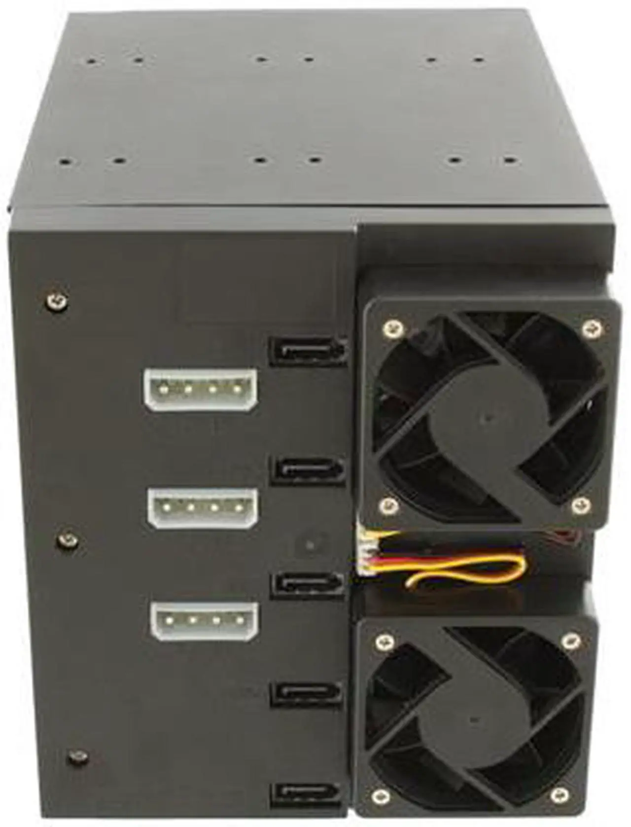 Alt view image 4 of 10 - SNT SNT-SAC3051TL 5 x 3.5" HDD in 3 x 5.25" Bay SAS/SATA Trayless Backplane Hot Swap RAID Cage