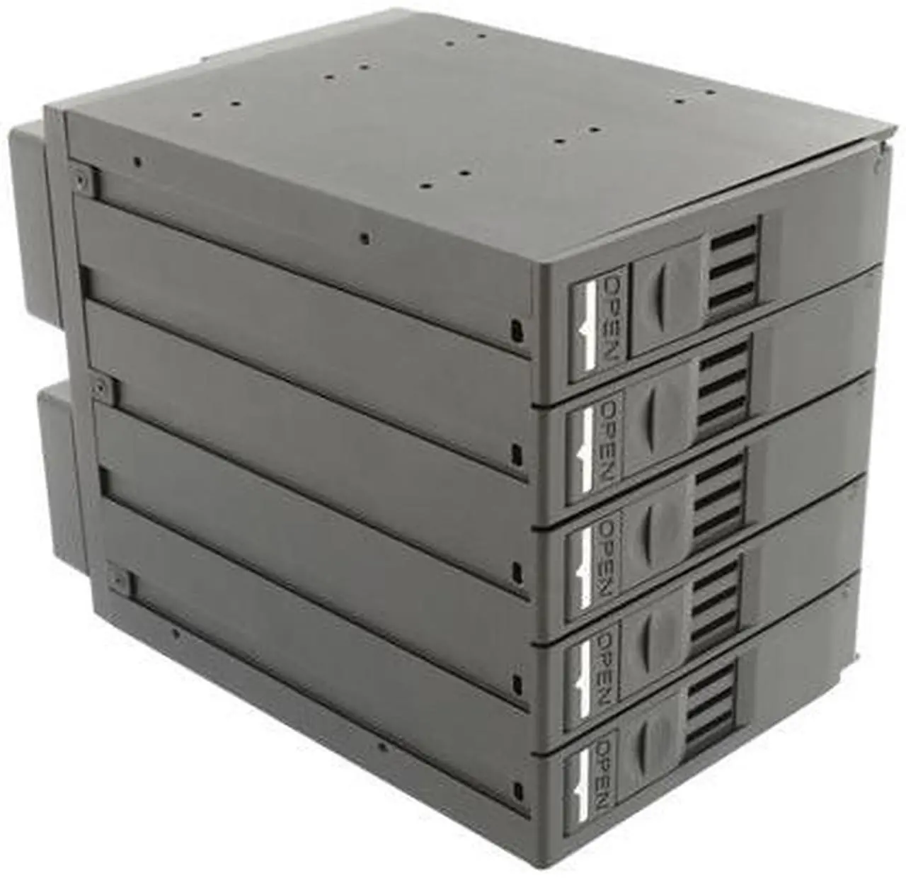 Alt view image 7 of 10 - SNT SNT-SAC3051TL 5 x 3.5" HDD in 3 x 5.25" Bay SAS/SATA Trayless Backplane Hot Swap RAID Cage