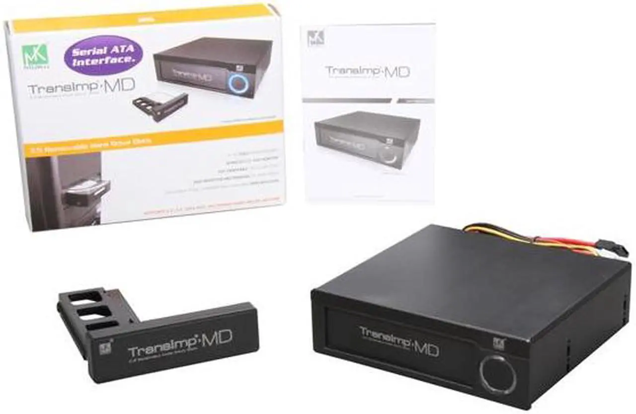 Alt view image 5 of 5 - Mukii TIP-M300ST-BK TransImp MD 3.5"/2.5" SATA HDD/SDD Enclosure for 5.25" Bay
