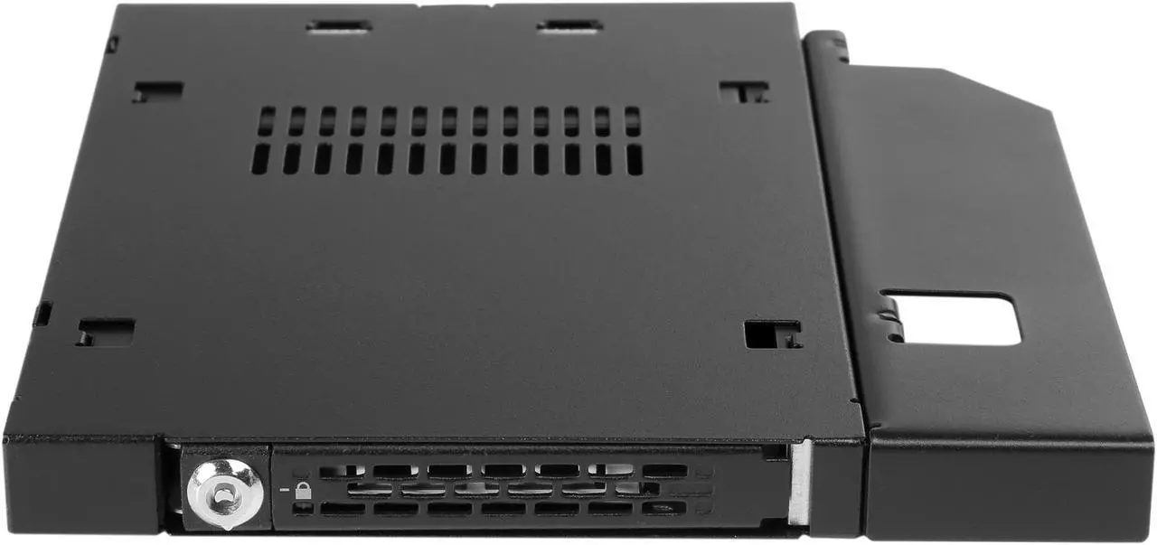 Alt view image 3 of 14 - ICY DOCK MB411SKO-B ToughArmor MB411SKO-B 2.5" SATA/SAS HDD/SSD Rugged Full Metal Mobile Rack for Slim ODD or Slim FDD Bay - With Key Lock