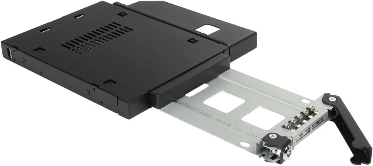 Alt view image 7 of 14 - ICY DOCK MB411SKO-B ToughArmor MB411SKO-B 2.5" SATA/SAS HDD/SSD Rugged Full Metal Mobile Rack for Slim ODD or Slim FDD Bay - With Key Lock