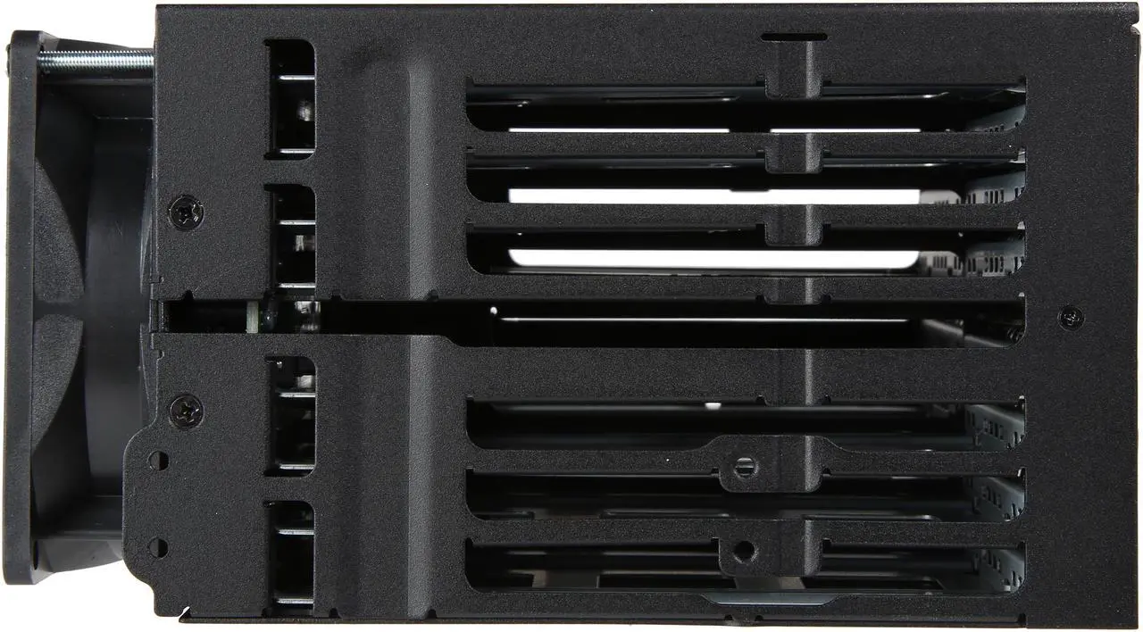 Alt view image 6 of 7 - ICY DOCK ToughArmor MB516SP-B Rugged Full Metal 16 Bay 2.5" SAS/SATA SSD/HDD Backplane Cage for 2x External 5.25" Bay