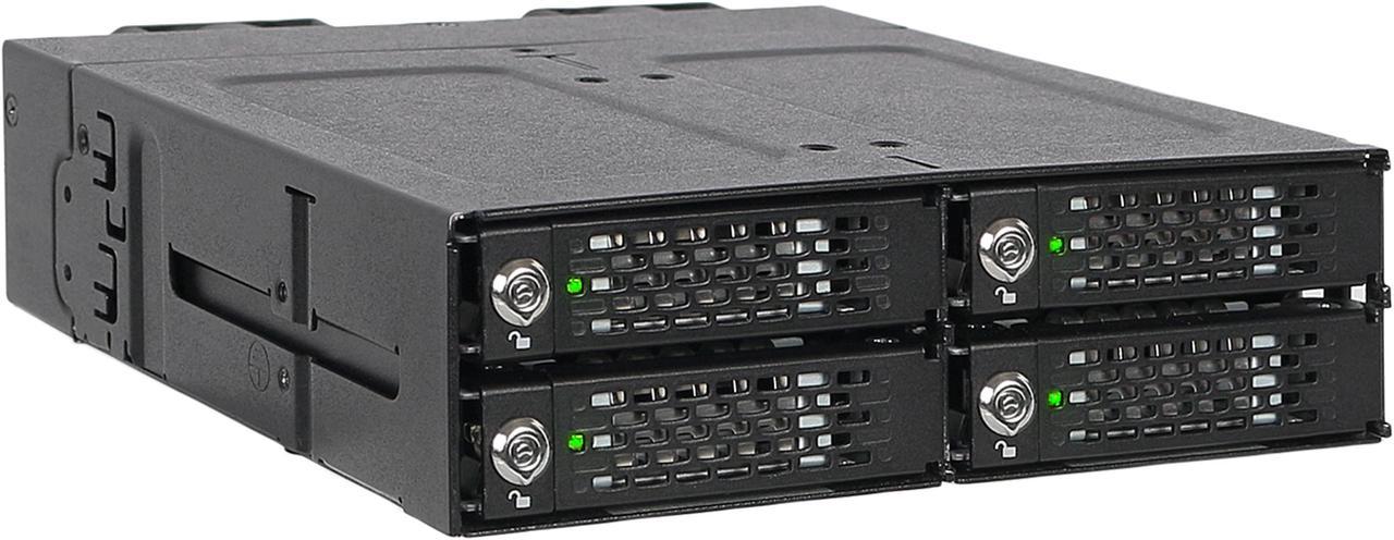 ICY DOCK ToughArmor MB720M2K-B Full Metal 4 Bay M.2 NVMe SSD Mobile Rack for External 5.25" Drive Bay