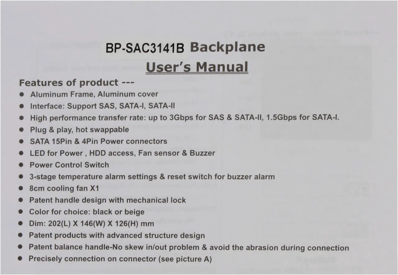 Alt view image 6 of 7 - Athena Power BP-SAC3141B HDD internal backplane