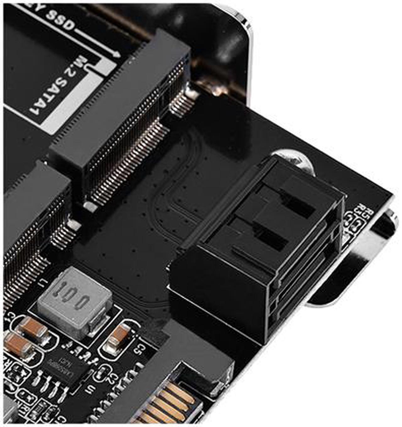 Alt view image 4 of 9 - SilverStone SDP12 3.5" Device Bay to Two SATA M.2 SSDs and One NVMe M.2 SSD Adapter