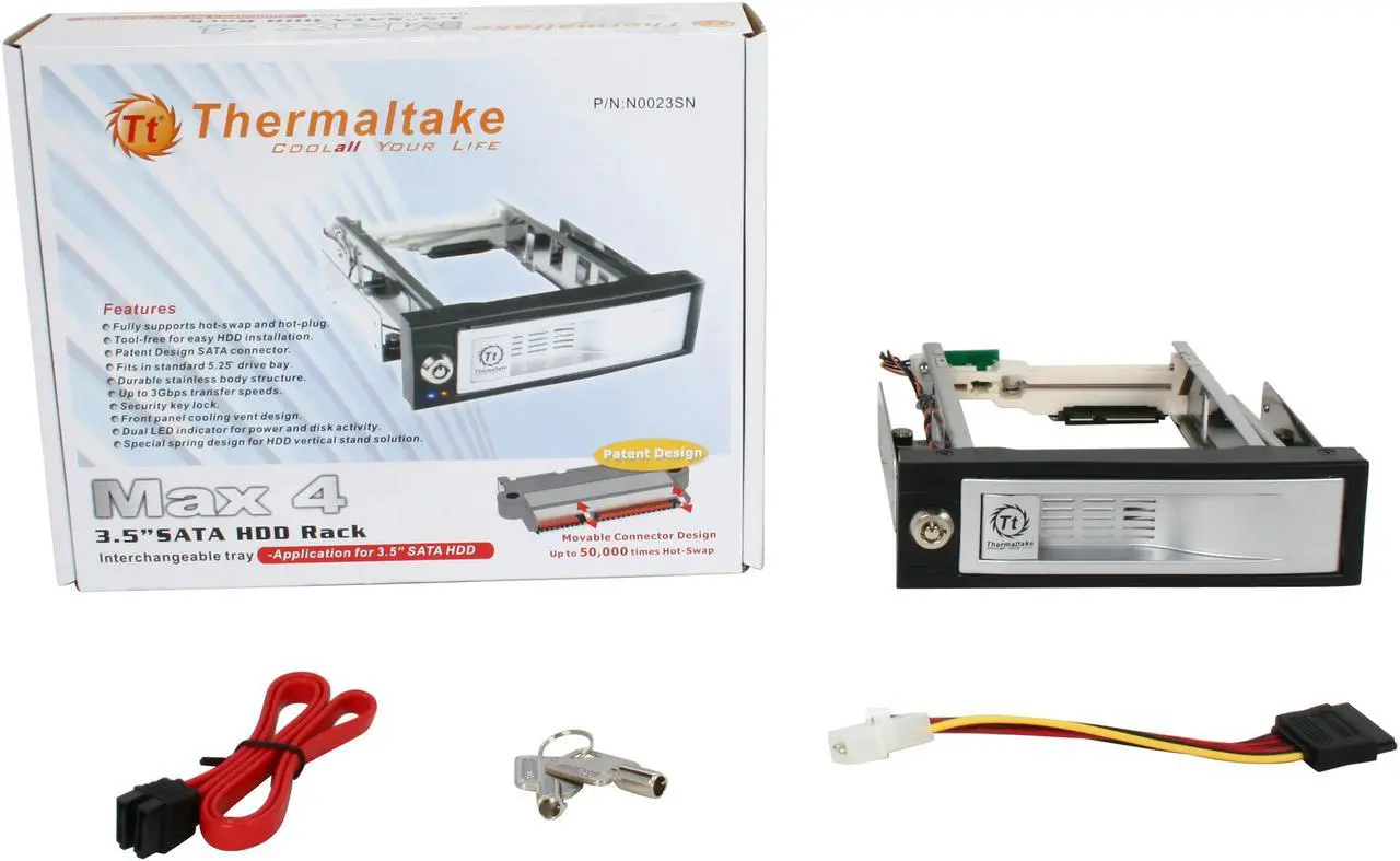 Alt view image 6 of 6 - Thermaltake N0023SN Max 4 3.5" SATA HDD Rack