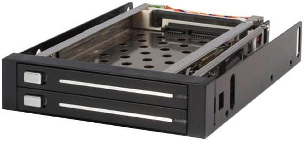 StarTech.com HSB220SAT25B 2 Drive 2.5in Trayless Hot Swap SATA Mobile Rack Backplane - Dual Drive SATA Mobile Rack Enclosure for 3.5 HDD