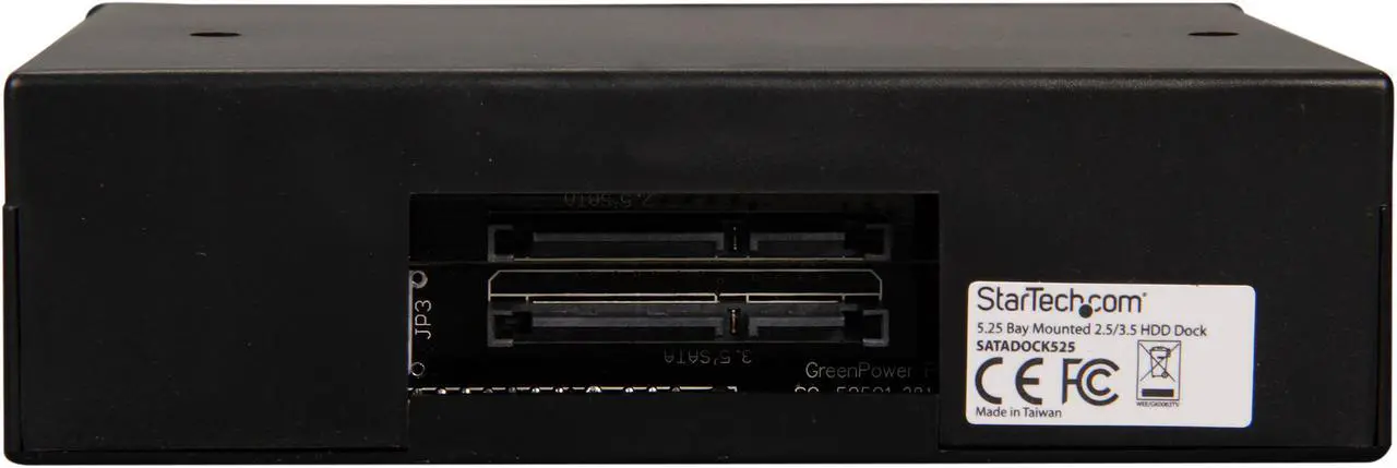 Alt view image 4 of 6 - StarTech SATADOCK525 5.25in Bay Mounted 2.5in and 3.5in SATA Hard Drive Dock