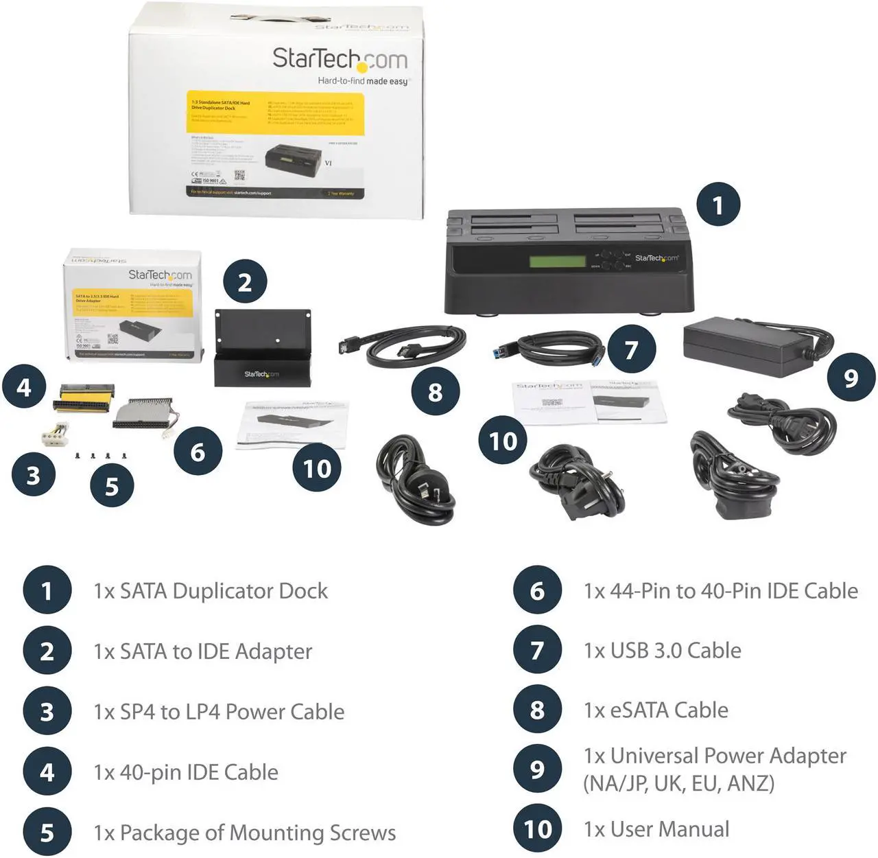 Alt view image 4 of 6 - StarTech SATDOCK4U3RE 4 Bay USB 3.0 eSATA to SATA Standalone 1:3 HDD Hard Drive Duplicator Dock