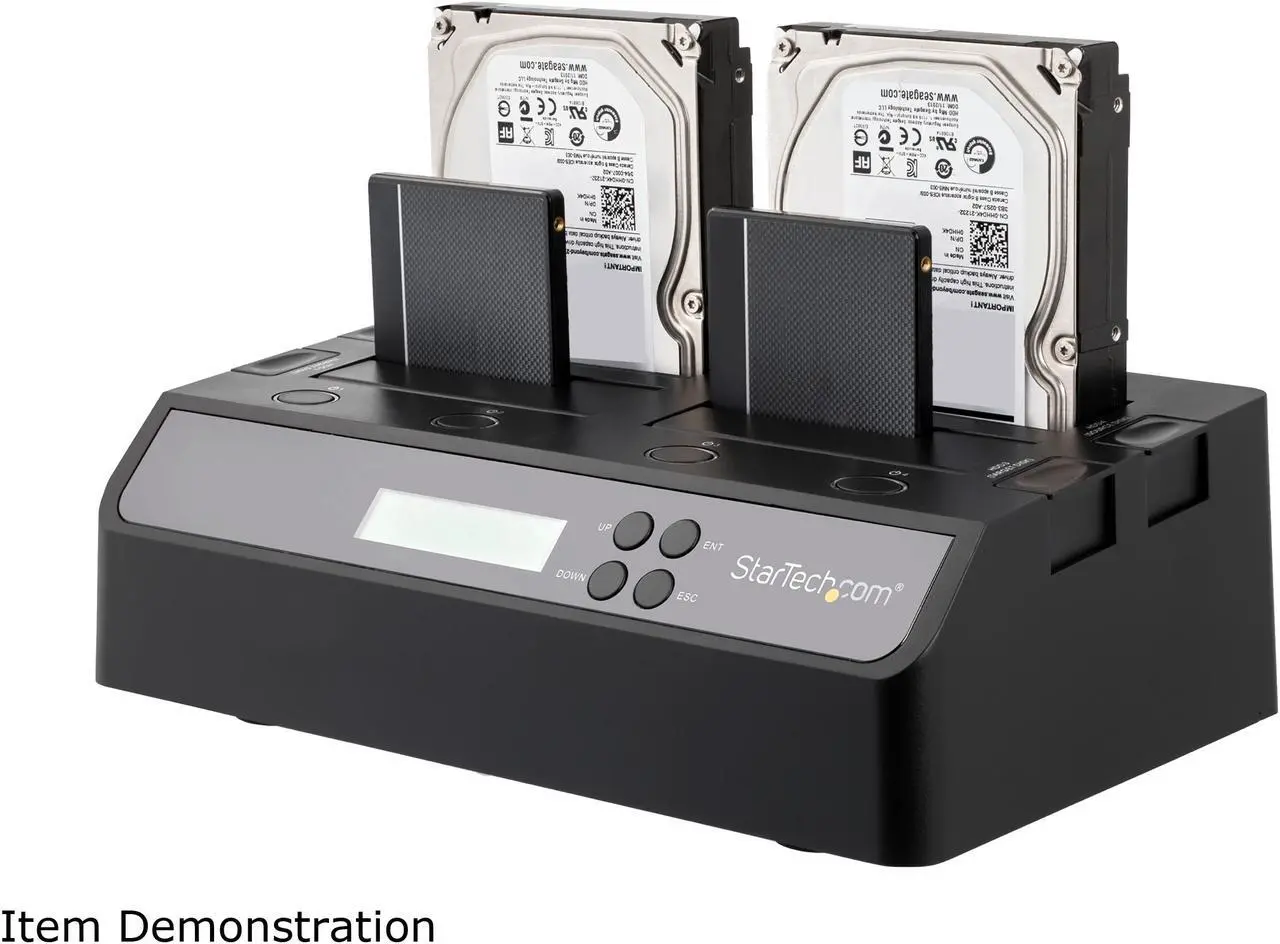 Alt view image 3 of 6 - StarTech SATDOCK4U3RE 4 Bay USB 3.0 eSATA to SATA Standalone 1:3 HDD Hard Drive Duplicator Dock