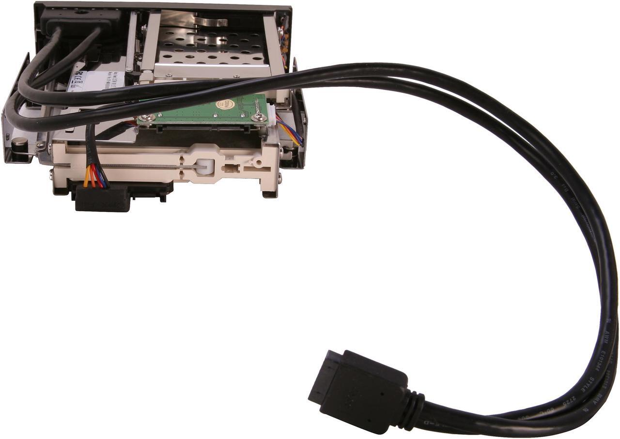 Alt view image 4 of 6 - 5.25" Dual Bay Mobile Rack for both 2.5" and 3.25" SATA HDD, Plus 2 USB 3.0 Ports