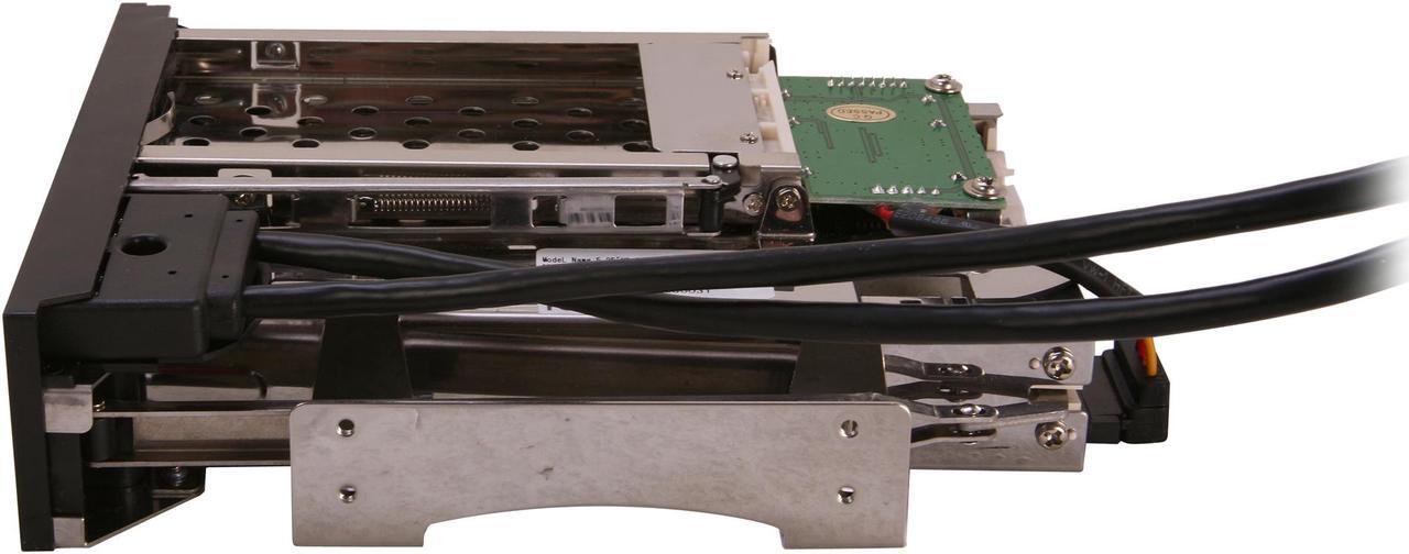 Alt view image 5 of 6 - 5.25" Dual Bay Mobile Rack for both 2.5" and 3.25" SATA HDD, Plus 2 USB 3.0 Ports