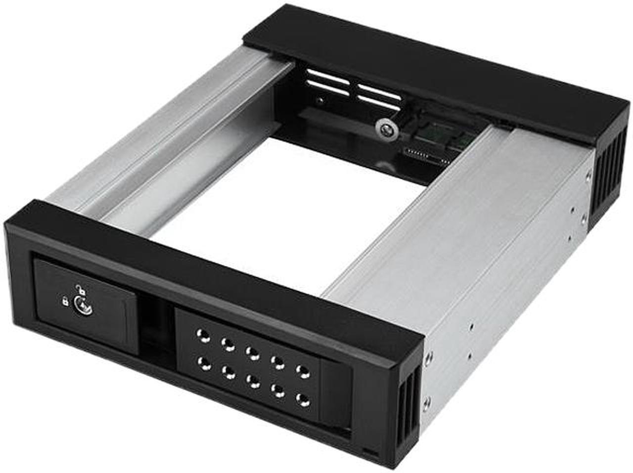 StarTech HSB1SATSASBA 5.25 to 3.5 Hard Drive Hot Swap Bay - Aluminum - Trayless - Vented - Front Mount - 5.25 Hard Drive Bay - Hard Drive Backplane