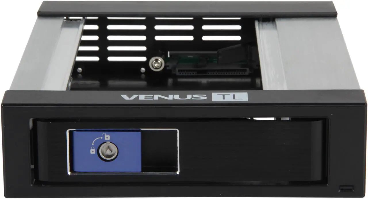 Alt view image 3 of 6 - AMS DS-116TL-BLUE 3.5" SATA Tray-less Removable Rack for HDD/SSD