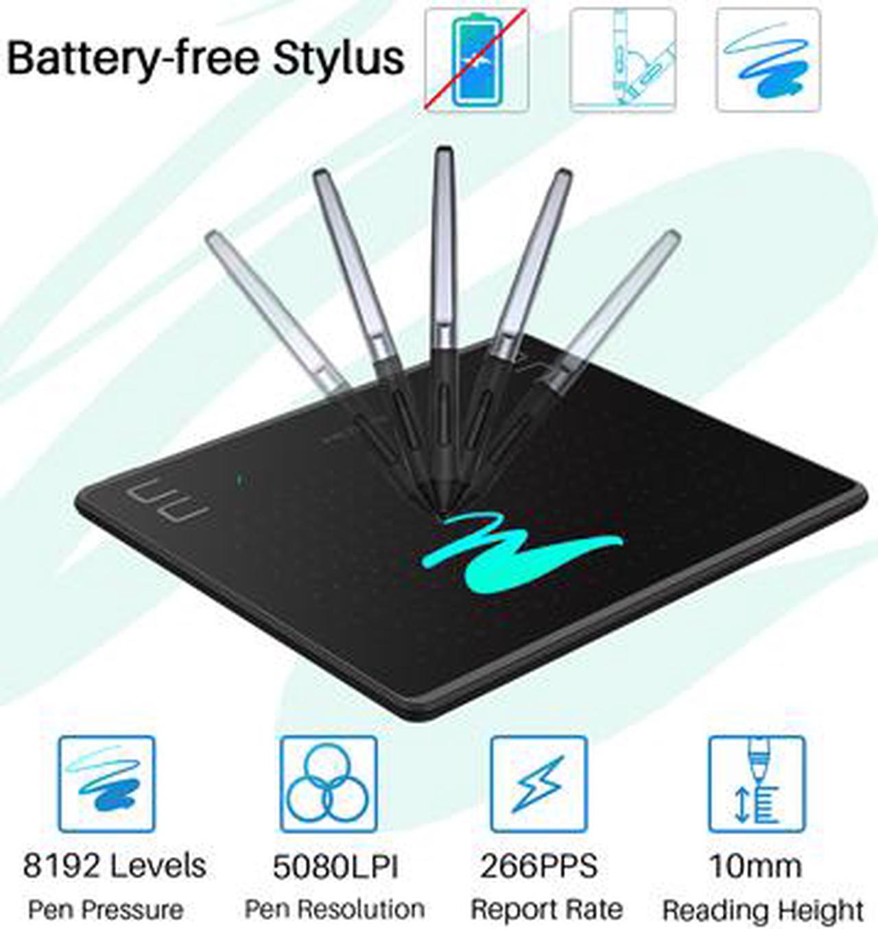 Alt view image 4 of 6 - Huion HS64 Digital Graphics Tablets OSU! Drawing Tablet with 8192 Battery-Free Stylus and 4 Express Keys, Ideal Use for Distance Education and Wed Conference